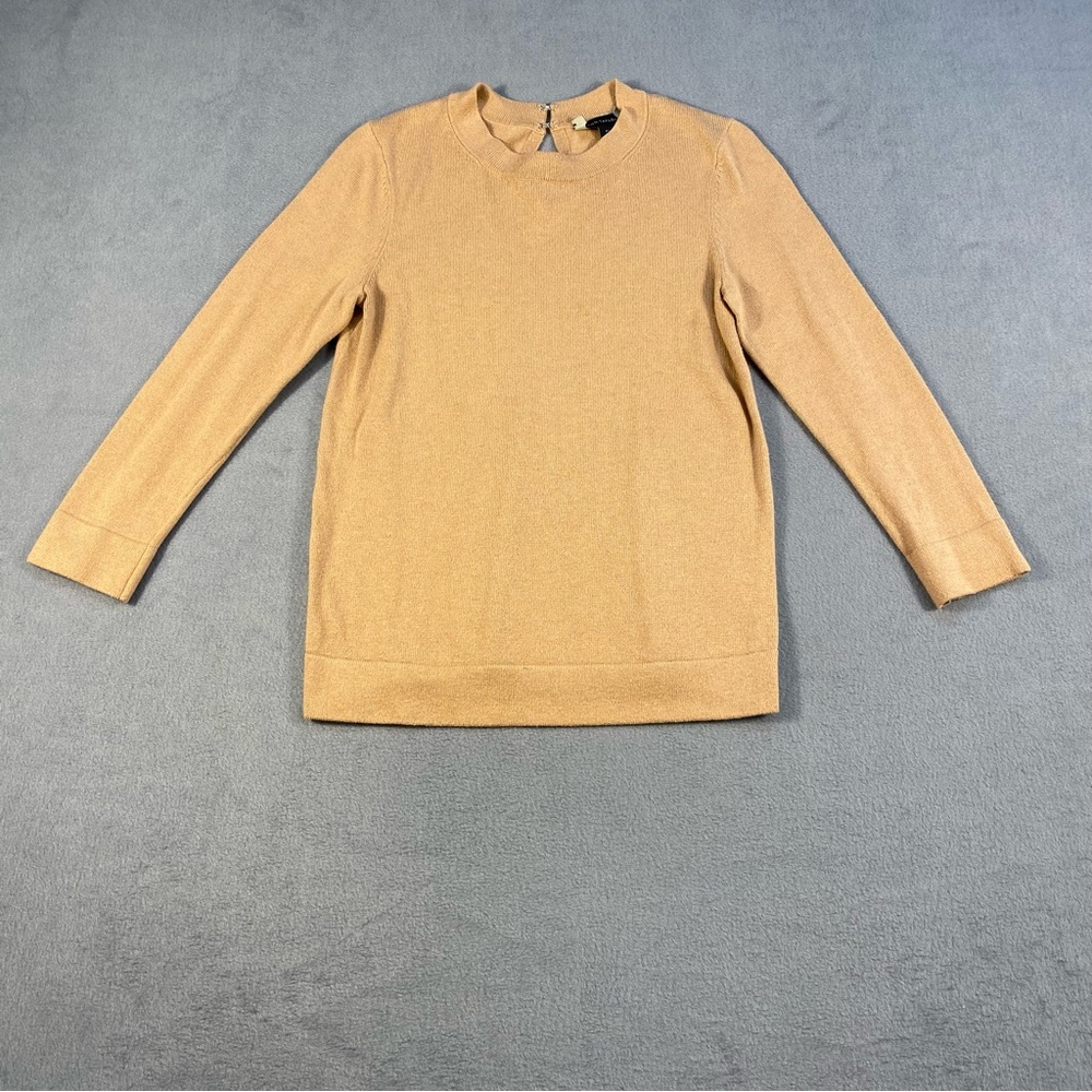 Ann Taylor Women’s Tan 3/4 Sleeve crew neck knit Top, size XS